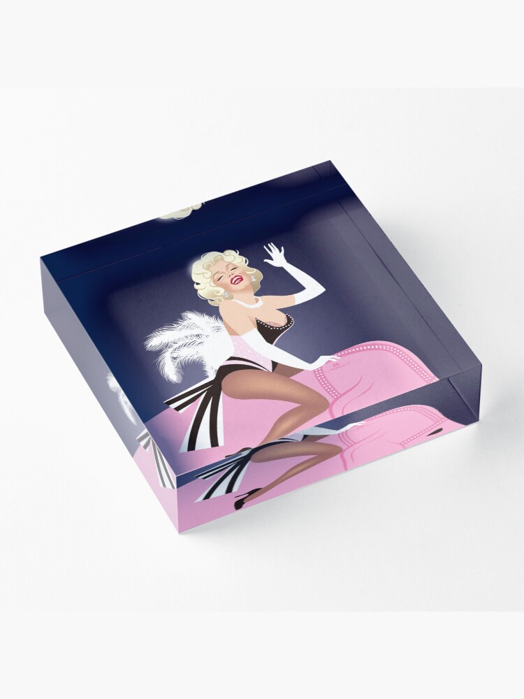 Alternate view of Pink elephant Acrylic Block