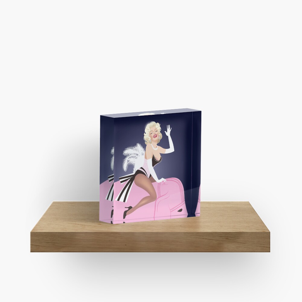 Pink elephant Acrylic Block