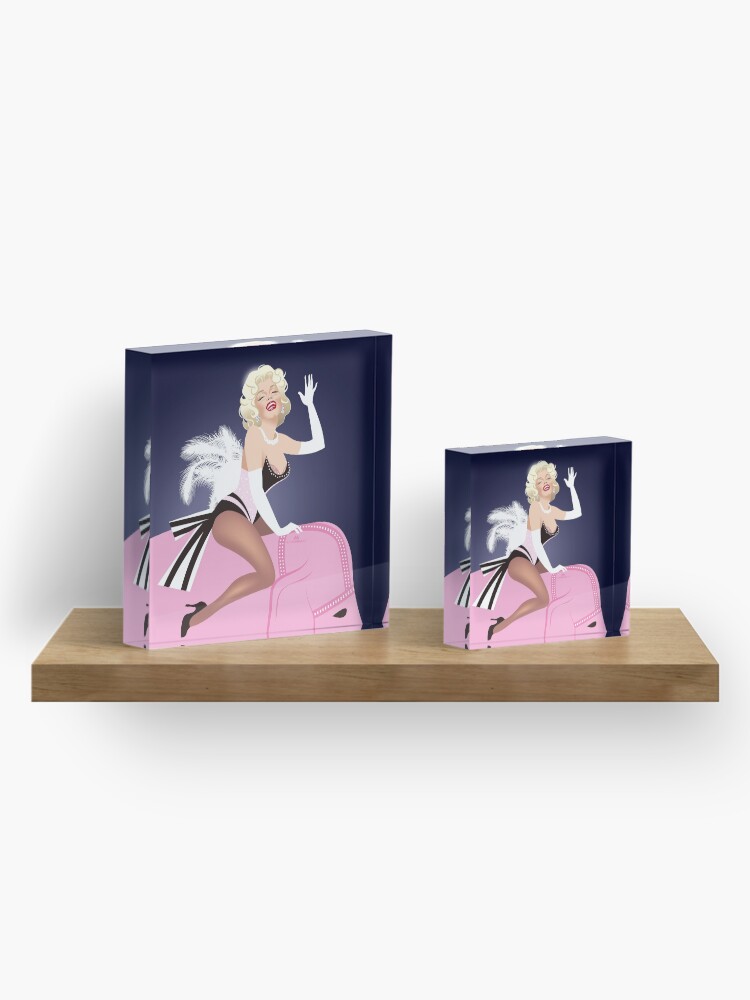 Alternate view of Pink elephant Acrylic Block