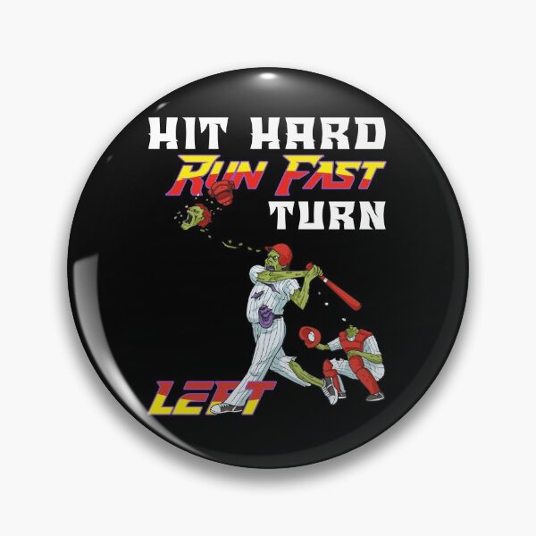 Item preview, Hit Hard Run Fast Turn Left Baseball Player Funny Zombie designed and sold by Drathaar.