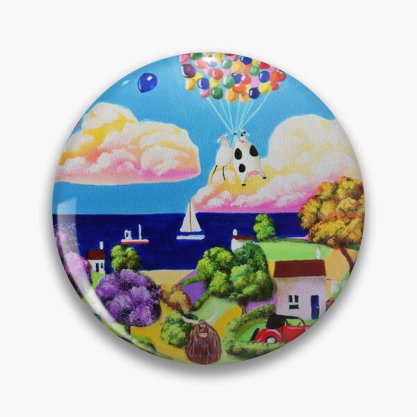 Item preview, Cows and an ice cream van folk art designed and sold by GORDON BRUCE ART.