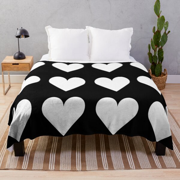 Item preview, Large WHITE & BLACK LOVE HEARTS designed and sold by RachelMacht.