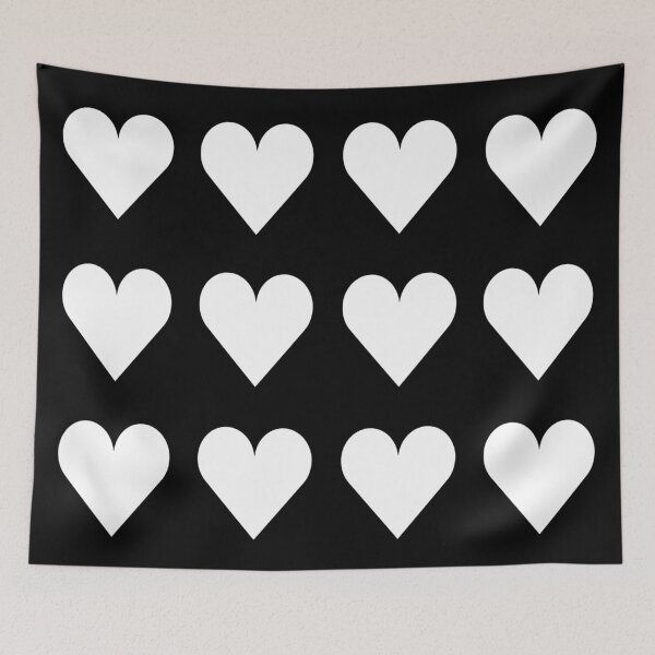 Item preview, Large WHITE & BLACK LOVE HEARTS designed and sold by RachelMacht.
