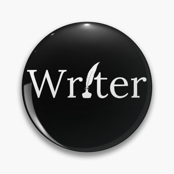 Item preview, Writer Bookish Text Logo With Quill and Ink - White Text designed and sold by TheKnightWriter.