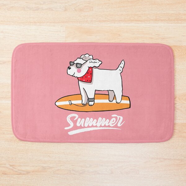 Item preview, Cute Puppy Playing Surf Board in summer Drawing Design designed and sold by Wisit Thongngam.