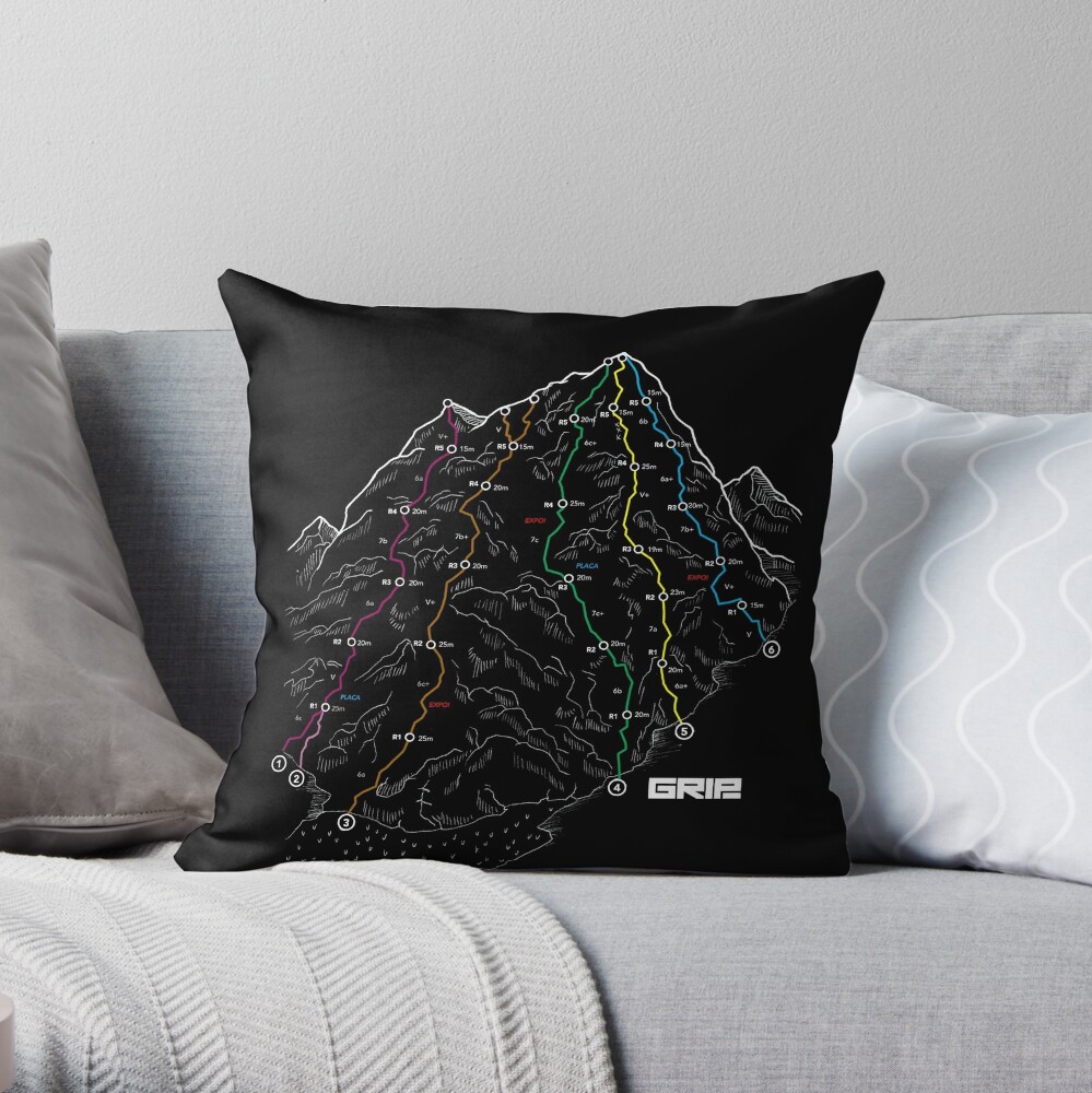 multipitch lines Throw Pillow