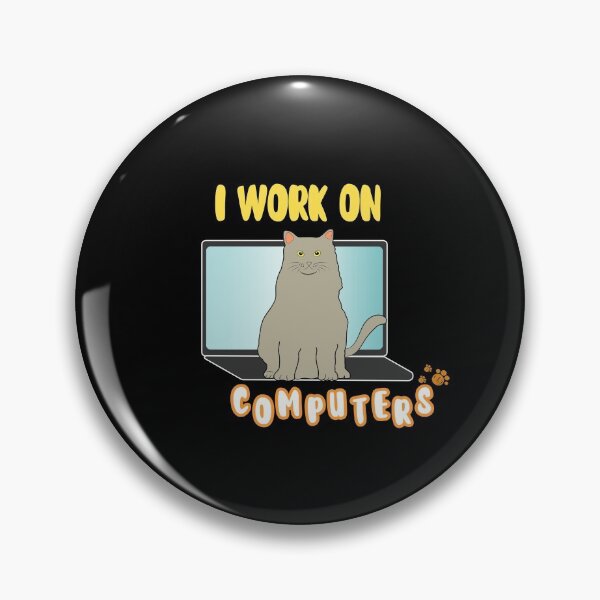 Item preview, I Work on Computers Funny Cute Tech Coding Cat Working designed and sold by tarkaittisak.