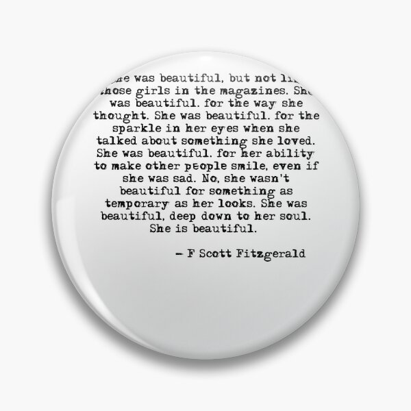 Item preview, She was Beautiful - F Scott Fitzgerald 63 - Unisex designed and sold by FWREVEDP.