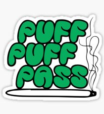 Puff Puff Pass (Green) Sticker
