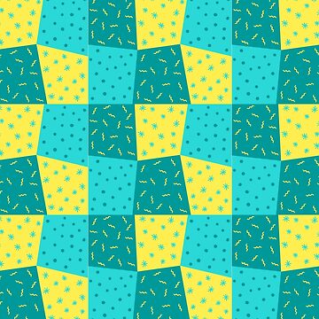 Artwork thumbnail, Confetti Quilt, Blue Yellow by Dream Big! by E. H.
