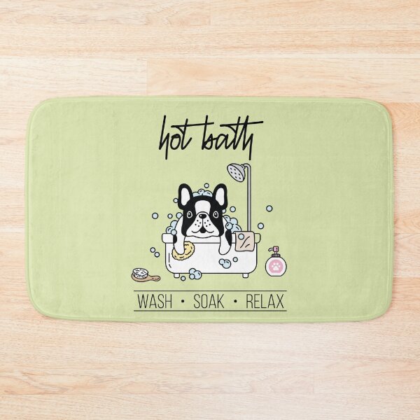 Item preview, French bulldog Shower bath Funny Bathroom designed and sold by faudeltn.