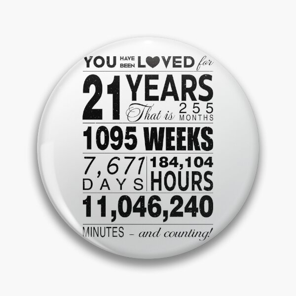 Item preview, 21 Years You Have Been Loved For 21 Years Celebration For 21st Birthday Party 21st Anniversary Birthday Gifts designed and sold by David David.