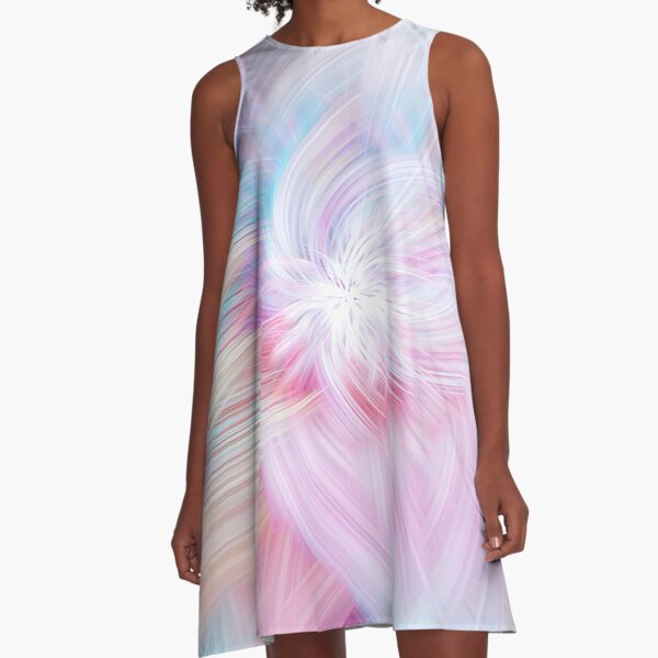 Abstract Spring Color Painting A-Line Dress