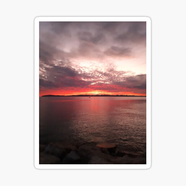 Fire sunset Sticker