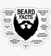 Beard Facts (black) Sticker