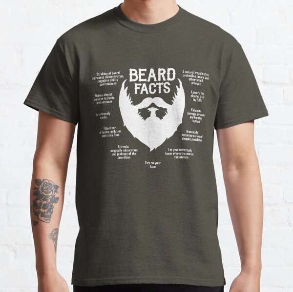 Beard Facts (white) Classic T-Shirt