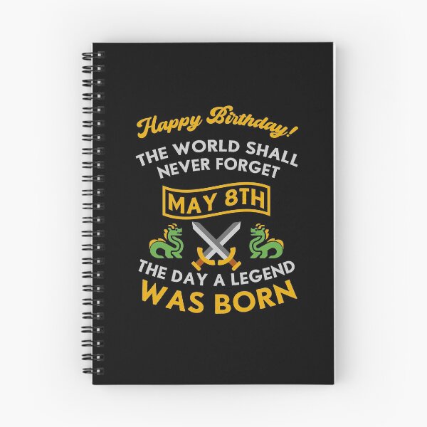 Item preview, May 8th The Day A Legend Was Born Dragons And Swords Design (Light) designed and sold by Graograman.