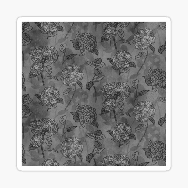Item preview, Black and White Spring Hydrangea designed and sold by Carolina Diaz.