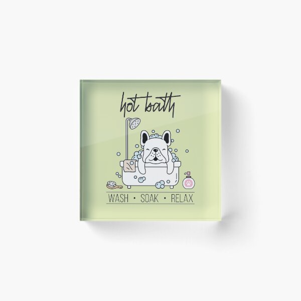 Item preview, French bulldog Shower bath Funny Bathroom designed and sold by faudeltn.