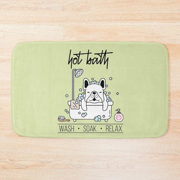 Item preview, French bulldog Shower bath Funny Bathroom designed and sold by faudeltn.