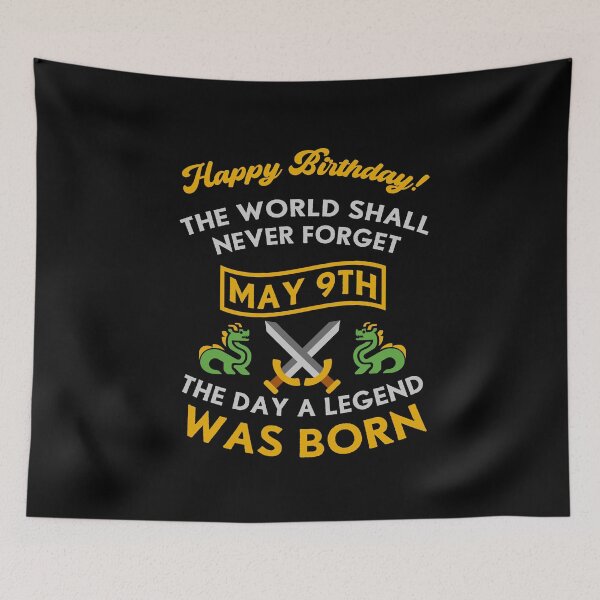 Item preview, May 9th The Day A Legend Was Born Dragons And Swords Design (Light) designed and sold by Graograman.