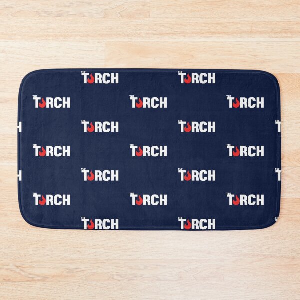 Standard Torch Logo - White Bath Mat