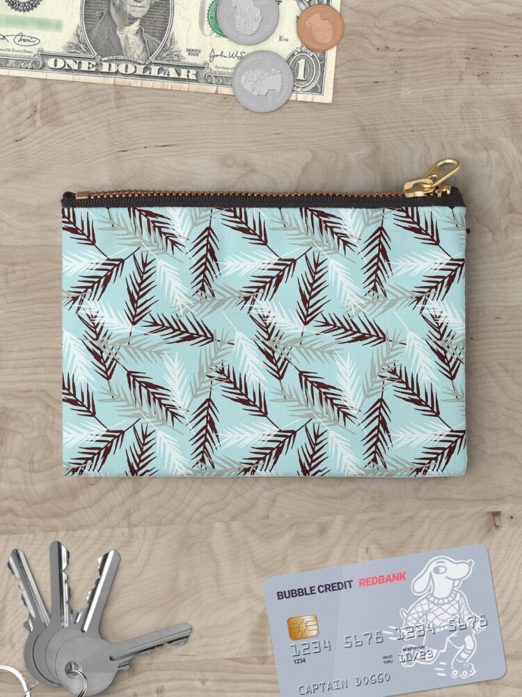 Thumbnail 3 of 4, Zipper Pouch, Winter Leaves Pattern designed and sold by DesignsbyEH.