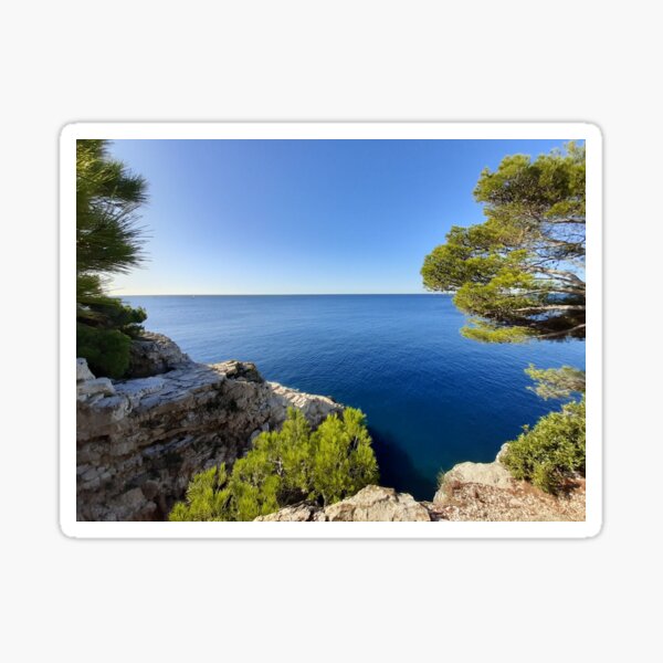 Rocky maritime landscape. Sticker