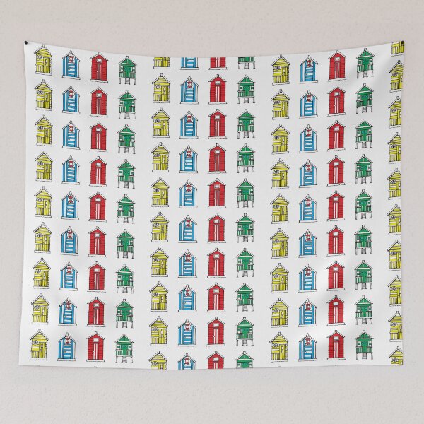 Item preview, Beach Huts, Illustrated Tribute designed and sold by FoleyPottery.