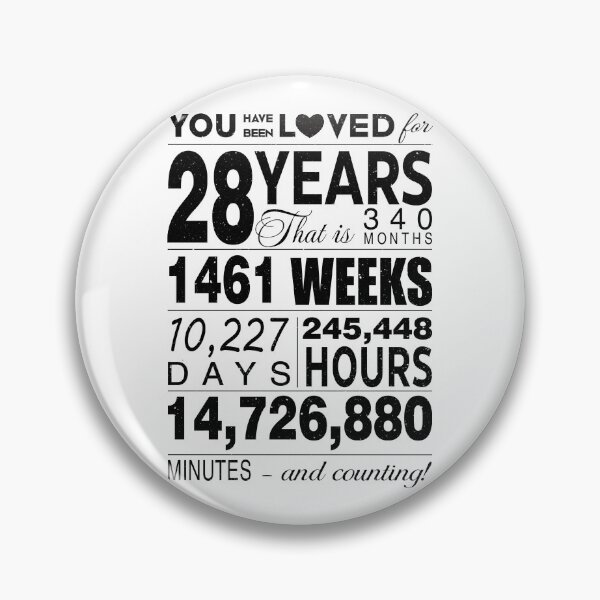 Item preview, 28 Years You Have Been Loved For 28 Years Celebration For 28th Birthday Party 28th Anniversary Birthday Gifts designed and sold by David David.