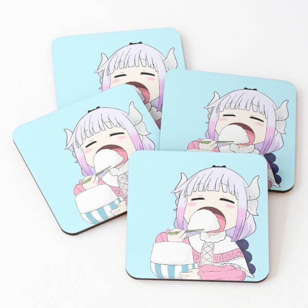 Item preview, Kanna eating rice - Miss Kobayashi’s Dragon Maid Anime  designed and sold by AnimeDesignX.