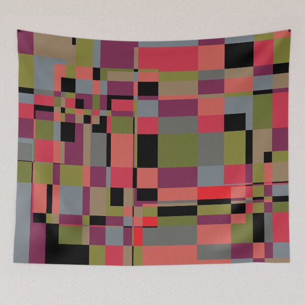 Item preview, Colorful colors square line&face designed and sold by newwind87.