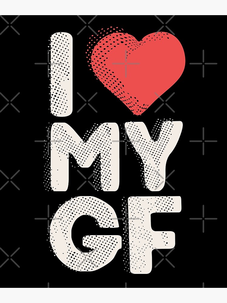 I Love My GF Girlfriend Cure Red Heart From Boyfriend Boy Men Romantic Gift  | Greeting Card