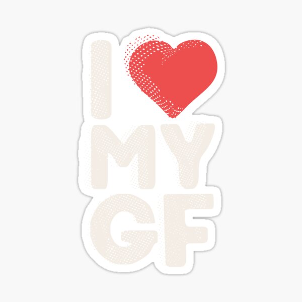 I Love My Girlfriend Words Arrows GF I Heart My Girlfriend Sticker for  Sale by BunnyPrinceDegn