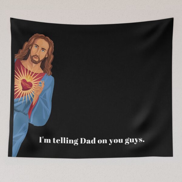 Item preview, Funny Jesus I'm Telling Dad Religious Humor Friendly Hilarious Meme Design designed and sold by BoomDesignsUS.