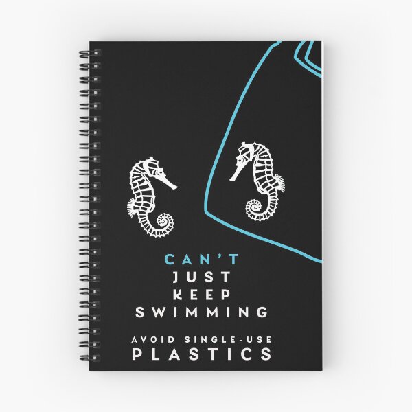 Item preview, AVOID SINGLE USE PLASTICS - BLACK designed and sold by EasyBearDesigns.