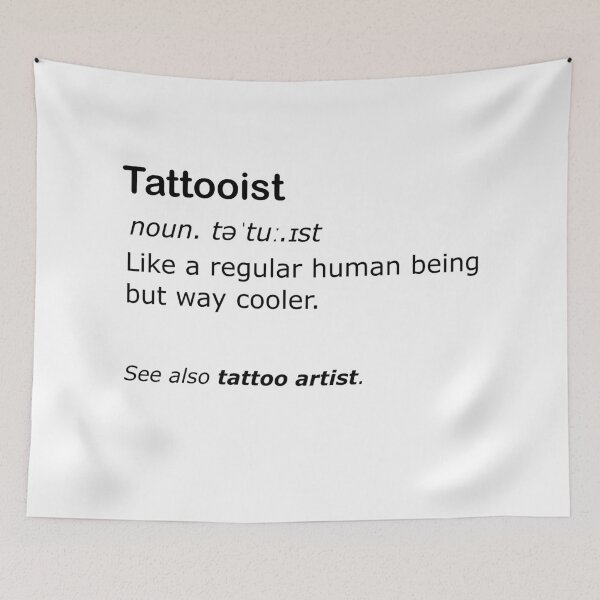Item preview, Funny Tattooist Definition - block black and white funny tattooist saying designed and sold by Deegital18.