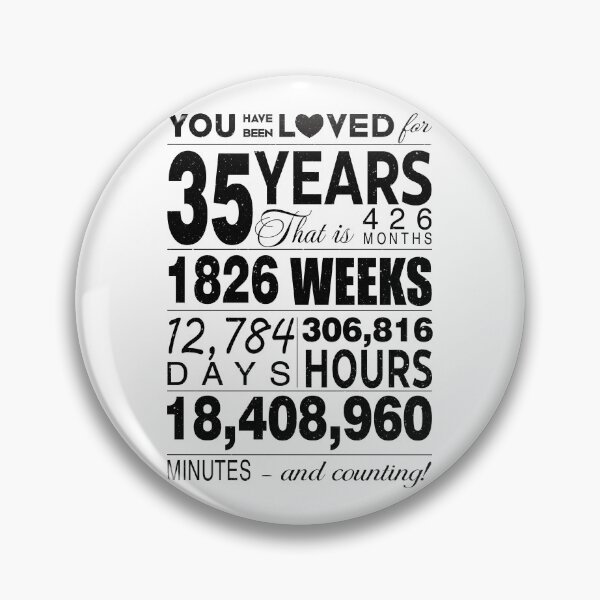 Item preview, 35 Years You Have Been Loved For 35 Years Celebration For 35th Birthday Party 35th Anniversary Birthday Gifts designed and sold by David David.