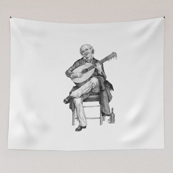 Item preview, A Smiling Middle-Aged String Musician Sits Playing The String Mandolin designed and sold by avinigav.