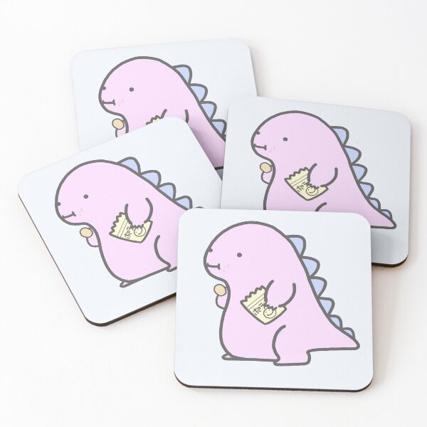 Item preview, Kawaii Pink Chubby Fat Dinosaur Dragon Japanese Animal Anime Manga  designed and sold by Marinaaa010.