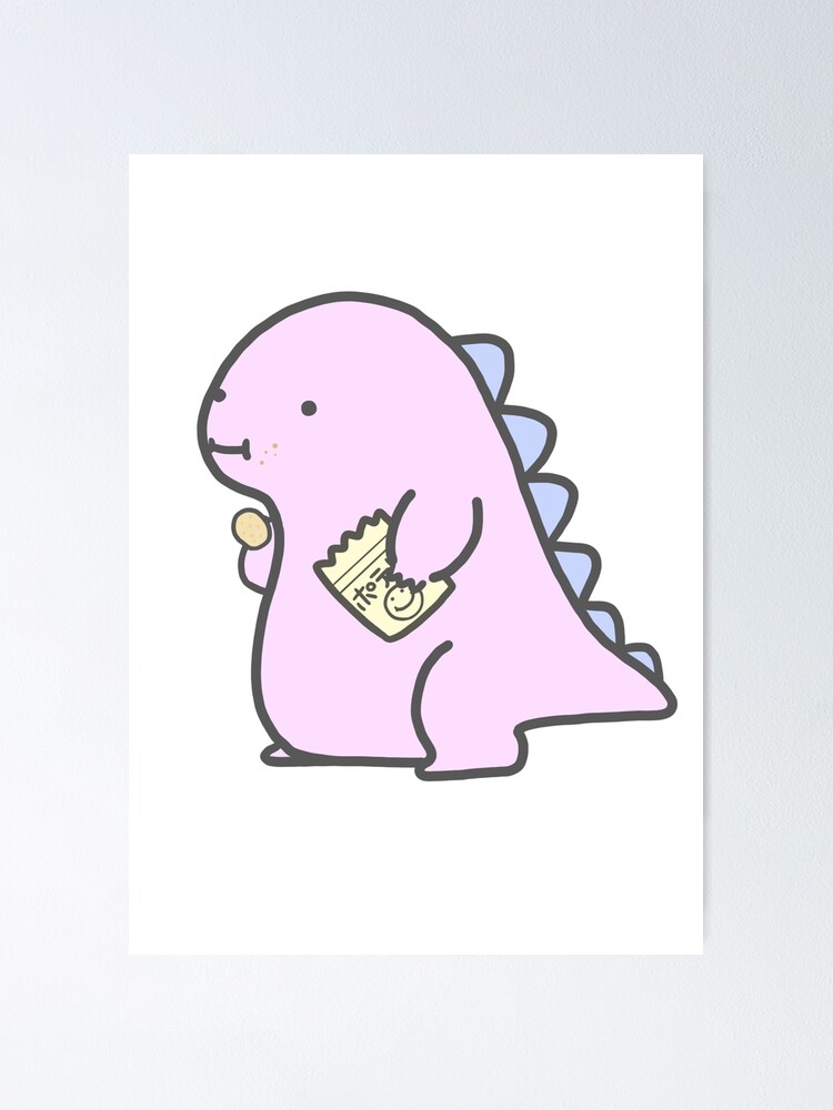 Japanese minimalist dinosaur poster - Dinosaur - Magnet