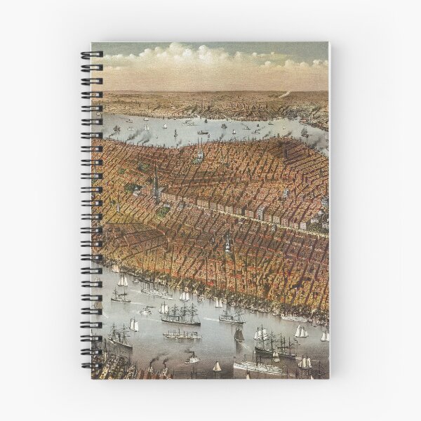 Aperçu de l'œuvre Paysage urbain vintage de New York et Brooklyn créée et vendue par Intrepix.