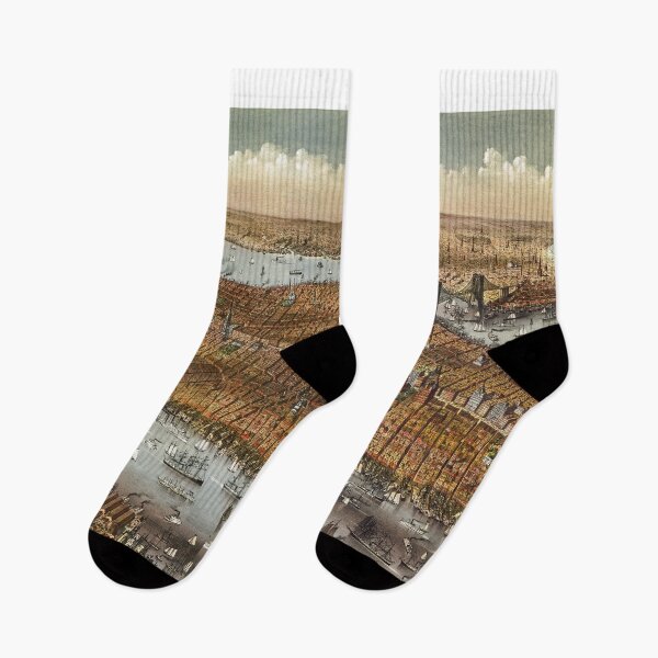 Item preview, Paisaje urbano vintage de Nueva York y Brooklyn designed and sold by Intrepix.