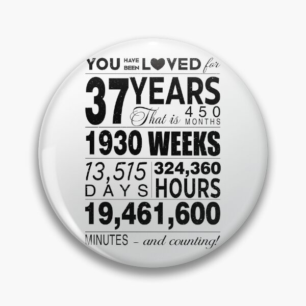 Item preview, 37 Years You Have Been Loved For 37 Years Celebration For 37th Birthday Party 37th Anniversary Birthday Gifts designed and sold by David David.