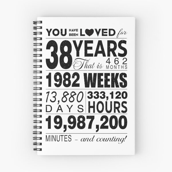 Item preview, 38 Years You Have Been Loved For 38 Years Celebration For 38th Birthday Party 38th Anniversary Birthday Gifts designed and sold by David David.