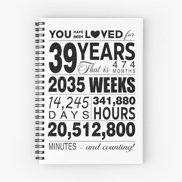 Item preview, 39 Years You Have Been Loved For 39 Years Celebration For 39th Birthday Party 39th Anniversary Birthday Gifts designed and sold by David David.