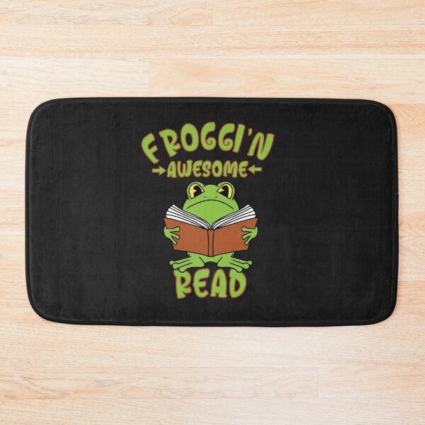 Item preview, Cottagecore Frog FROGGI'N AWESOME READ Pun designed and sold by KatesFunnyArt.