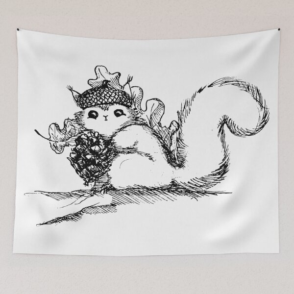 Item preview, Squirrel with acorn hat designed and sold by BarbaraMT.