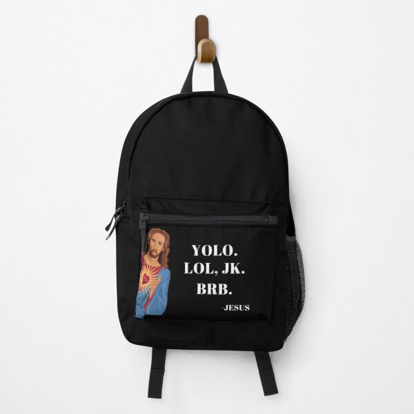 Item preview, Funny Jesus Yolo LOL JK BRB Religious Humor Friendly Hilarious Meme Design designed and sold by BoomDesignsUS.