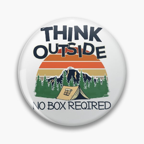 Item preview, Think outside no box required - gift for hiking, mountains, nature lovers designed and sold by hyggekrog.